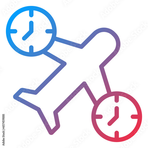 Jet Lag Icon Style