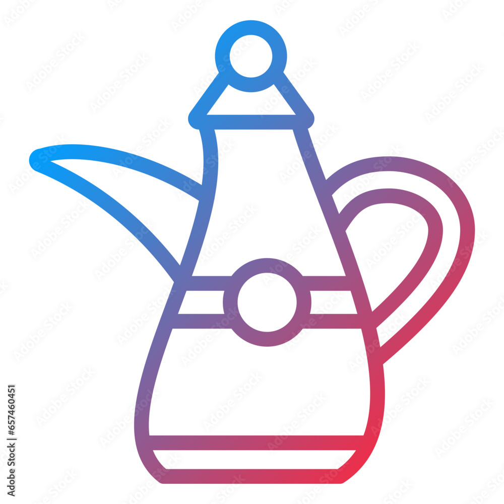 Arabic Teapot Icon Style Arabic Teapot Icon Style