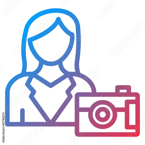 Female Vlogger Icon Style