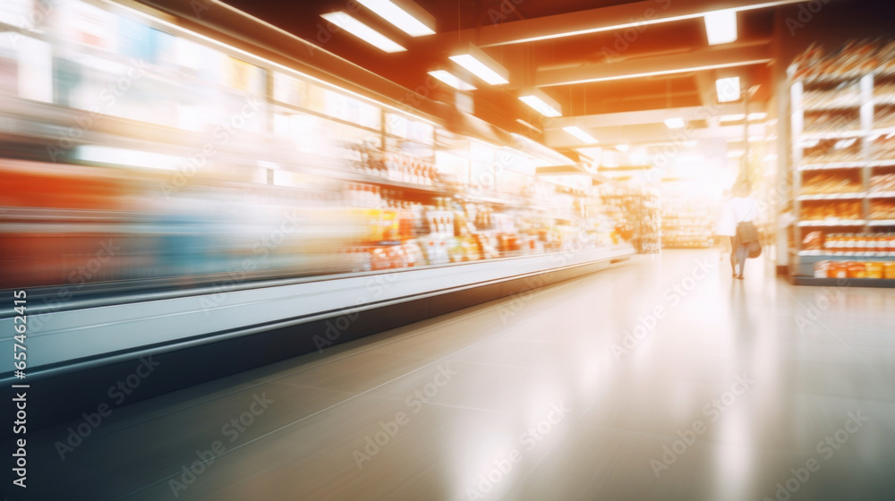 Blurry background with supermarket Blurry background with supermarket