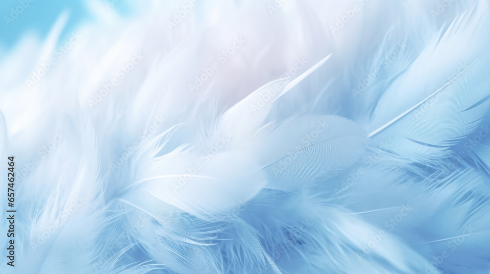 An abstract background with a close-up of soft blue feathers An abstract background with a close-up of soft blue feathers