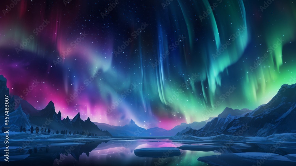 Polar Peace: Aurora’s Dance of Colors
