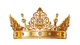 Gold Crown Vector Illustration. Isolated on white background