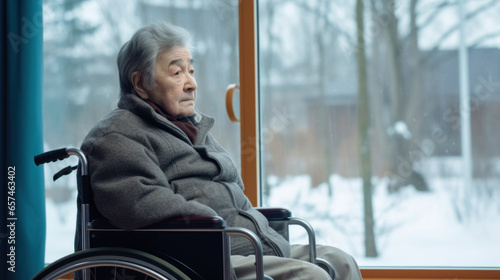 Elderly man in a nursing home