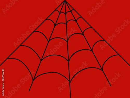 Spider Web 3 - Red Background