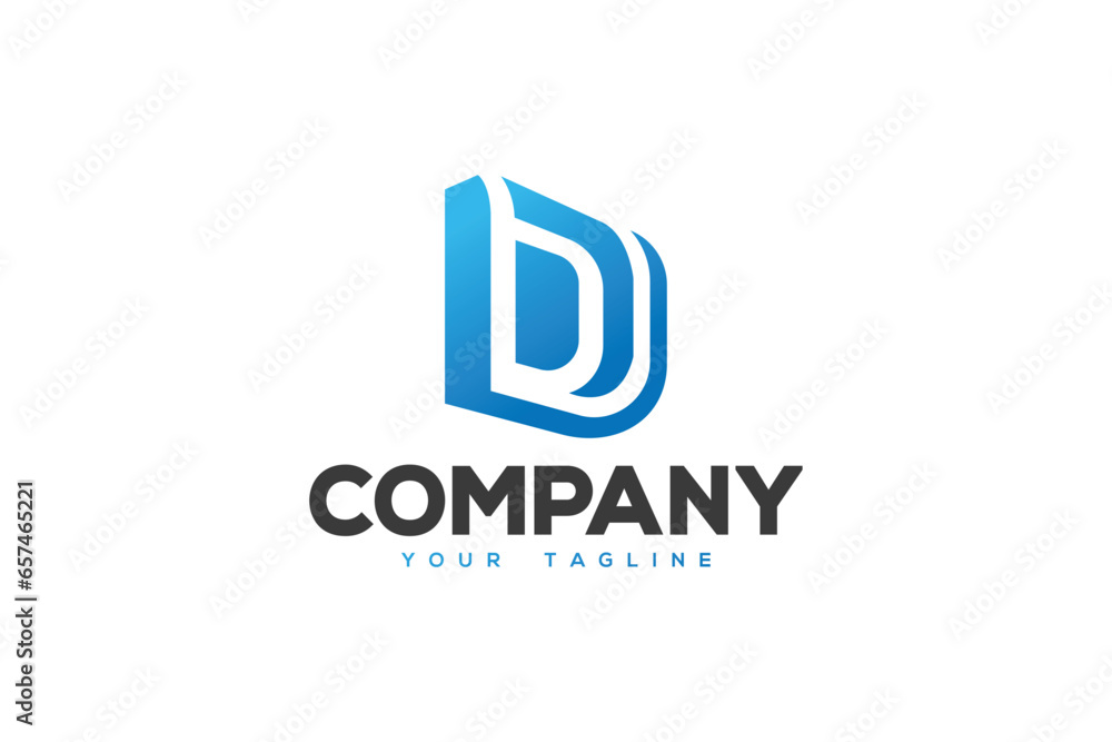 Letter D Logo Design - Lettermark Logo Design Template