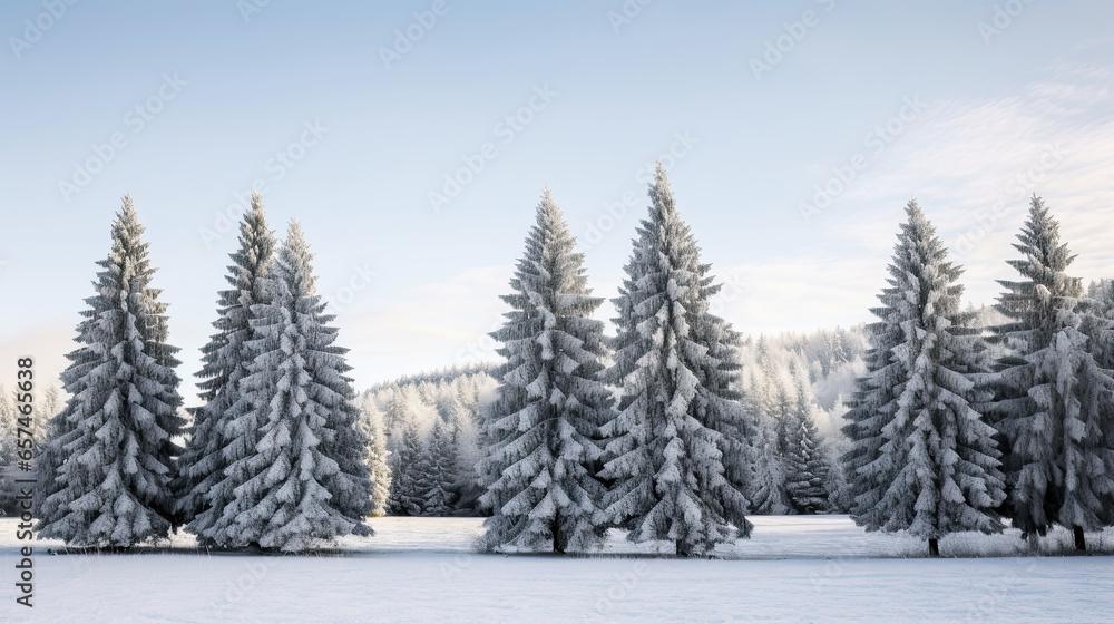 snow covered pine trees background snow covered pine trees background