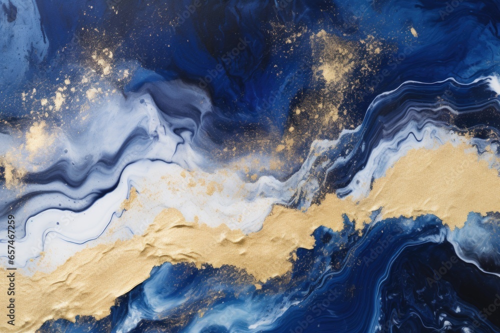 Abstract white blue gold background