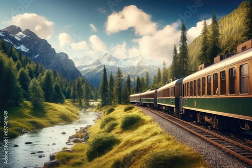 Train travel background