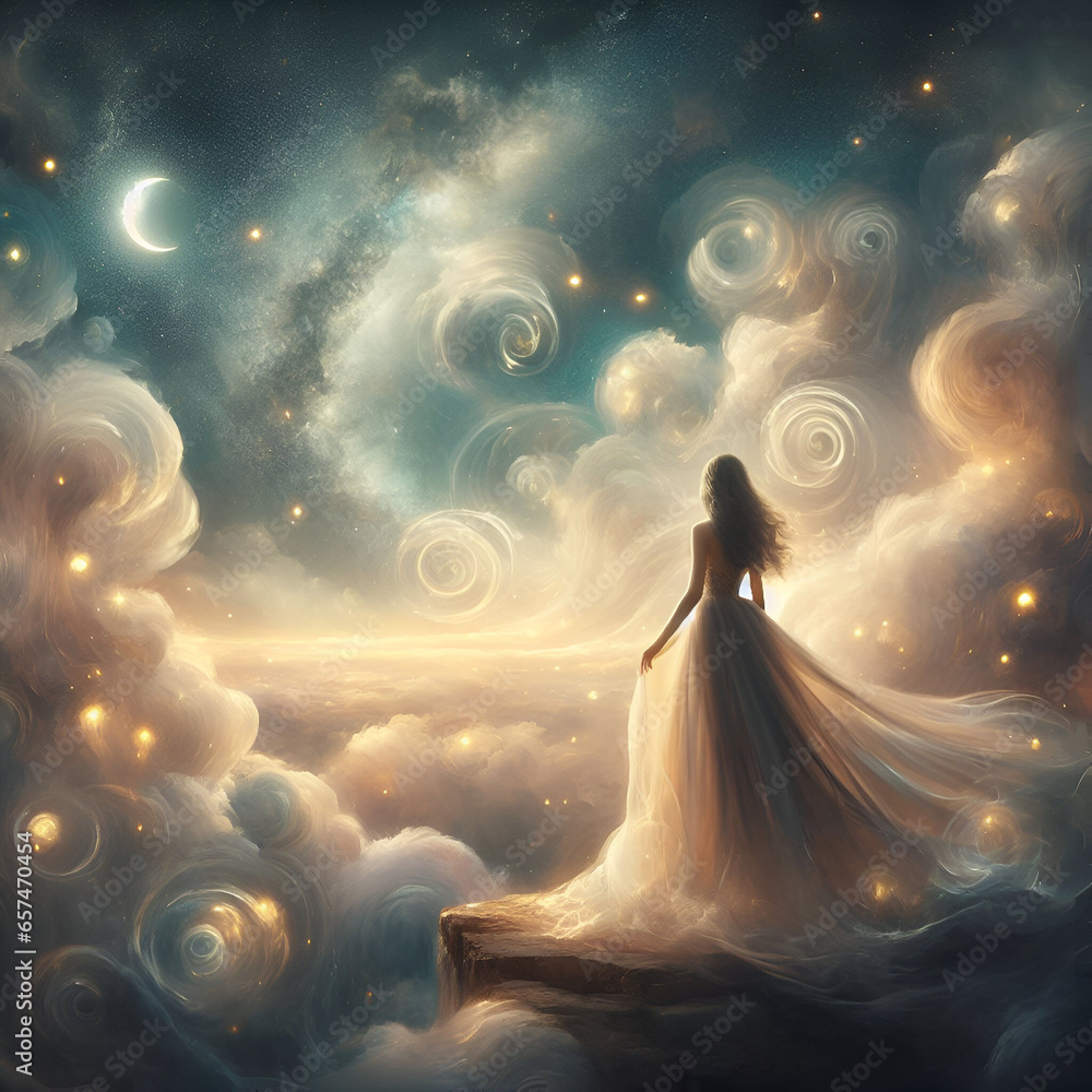 Beauty Dreamer Illustration Background, Beautiful View Sky Beauty Dreamer Illustration Background, Beautiful View Sky