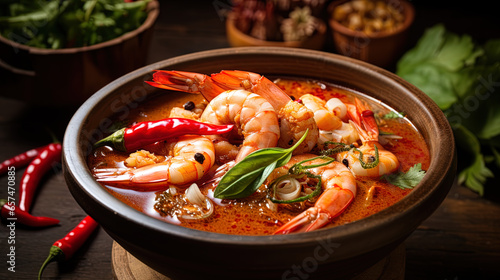 yam talay, a spicy seafood, generative ai © ketkata