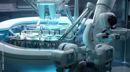 Surgical robot, 3D rendering in operating room