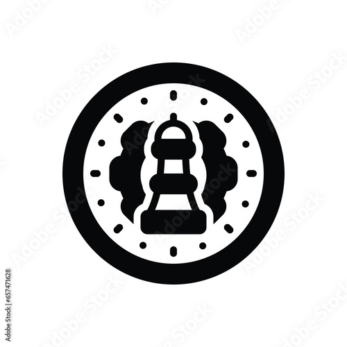 Black solid icon for strategic 