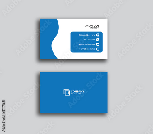 vector minimal business card design. simple modern business card template. corporate visiting card design template