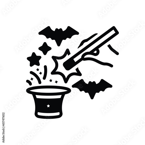 Black solid icon for trick 