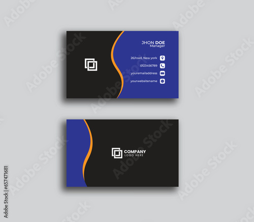 vector minimal business card design. simple modern business card template. corporate visiting card design template