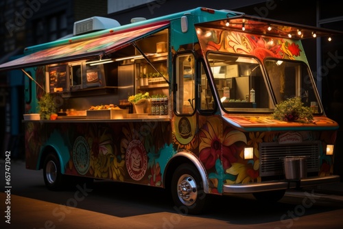 Food truck's Mexican street food creations, from tacos to elotes, Generative AI