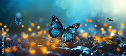 Closeup butterfly. Generative AI technology. © Hero Design
