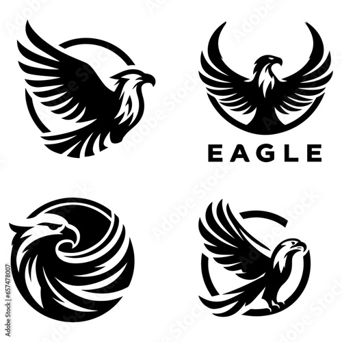 eagle logo concept vector silhouette