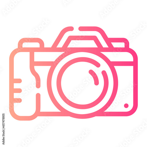dslr camera Line Gradient Icon