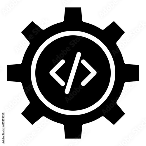 Solid Coding cog icon