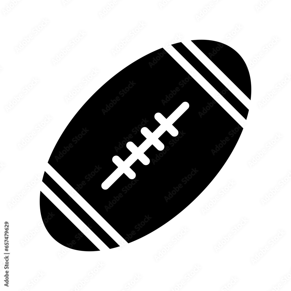 Solid Rugby ball icon Solid Rugby ball icon