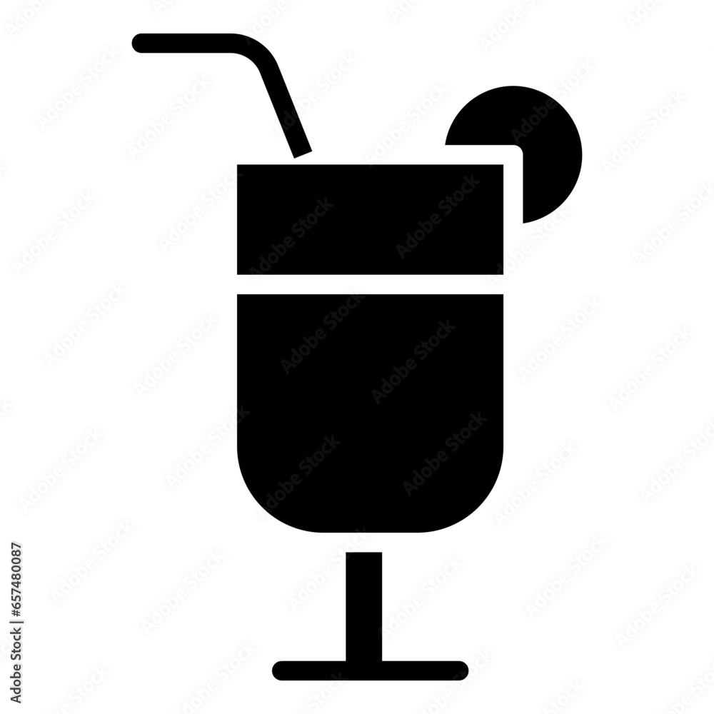 Obraz premium Solid Summer Drink icon