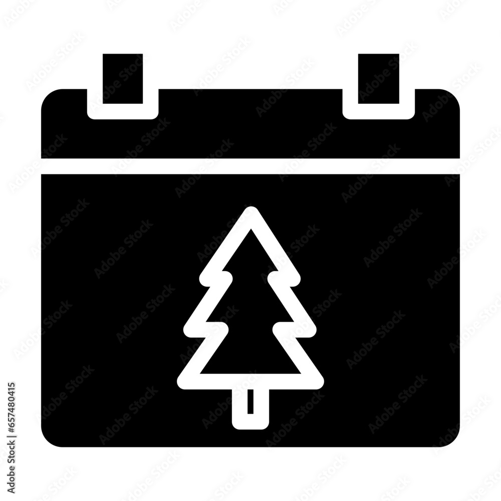 Solid Xmas Calendar icon Solid Xmas Calendar icon