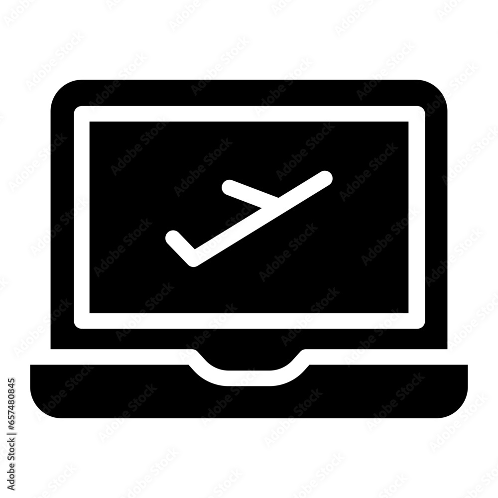Solid Laptop Flight icon Solid Laptop Flight icon