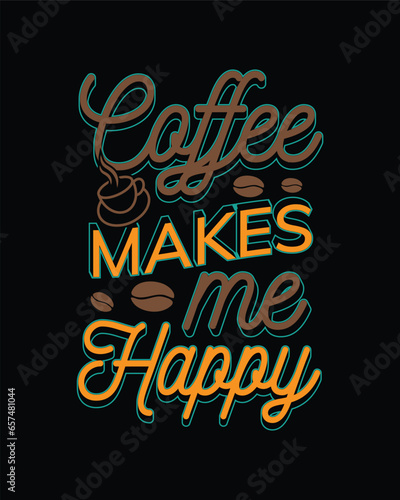 Coffee T-Shirt Design  Typography coffee mug and T-shirt Design