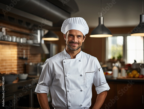 young chef, donning a cook