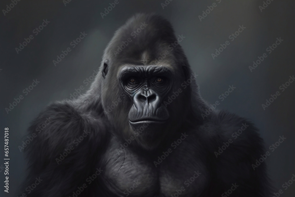 Obraz premium Portrait of a gorilla monkey.