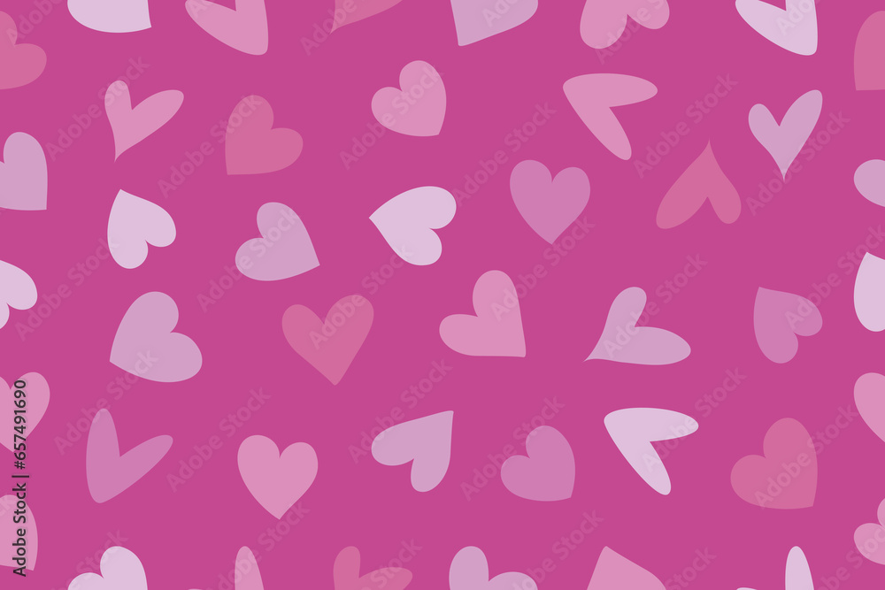 Modern abstract background with pink hearts. Vector illustration on a pink background. Modern abstract background with pink hearts. Vector illustration on a pink background.