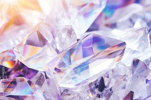 background with diamonds, crystals, colourful gem stones 
