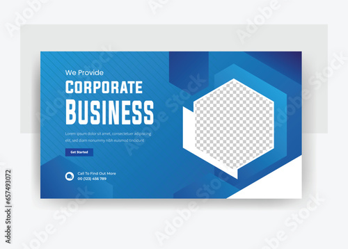 We provide corporate business YouTube thumbnail design, creative and modern template design 