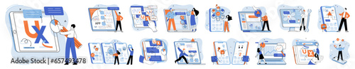 Application testing metaphor. Vector illustration. Application testing, refining process for well-oiled software mechanism App test, mock drill that prepares app for real-world scenarios Software