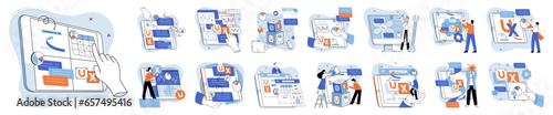 Application testing metaphor. Vector illustration. Software testing, debugging process that enhances code quality Application testing, safety measure ensuring softwares seamless functioning App test