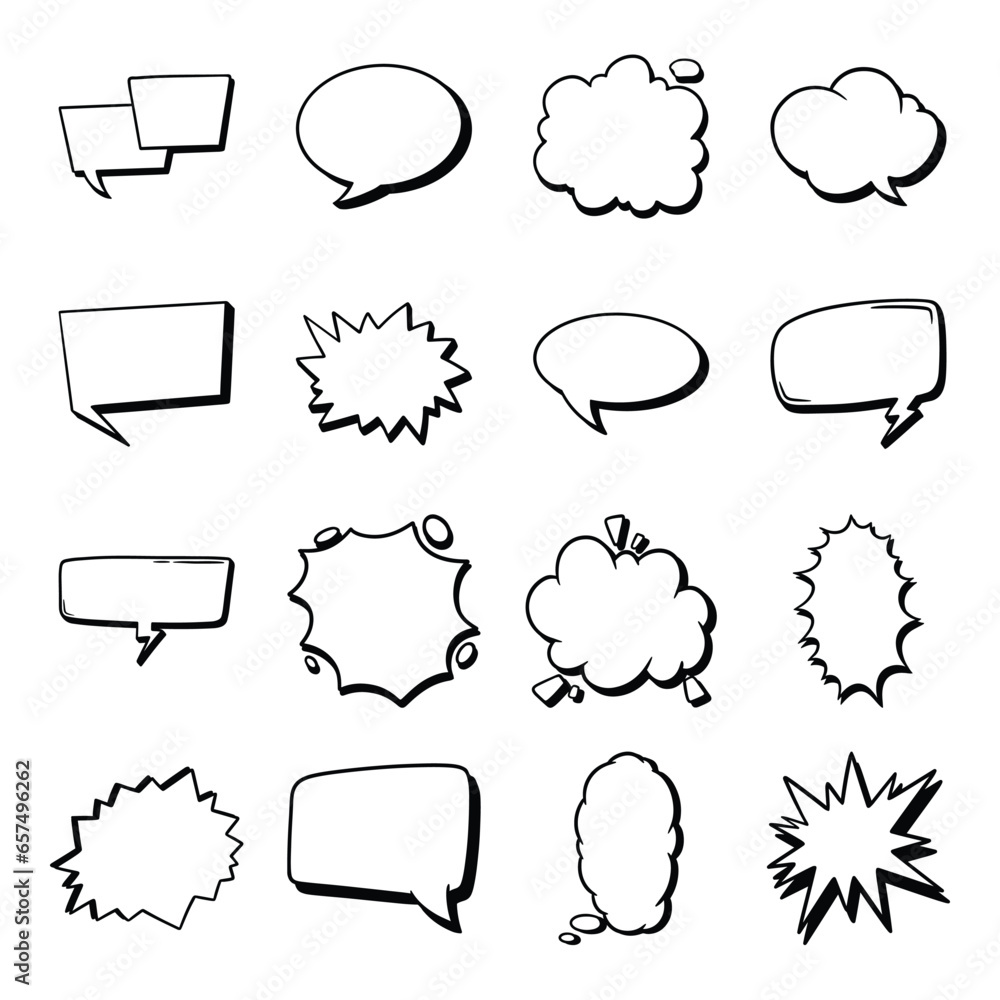 Fototapeta premium Set of speech bubble vector
