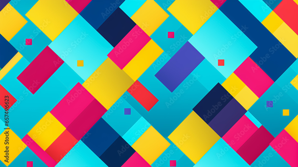 2d illustration colourful nonago elements seamless pattern
