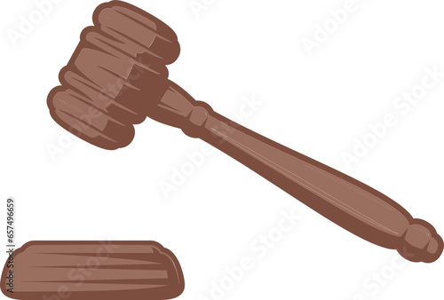 judge gavel, auction hammer vector illustration 