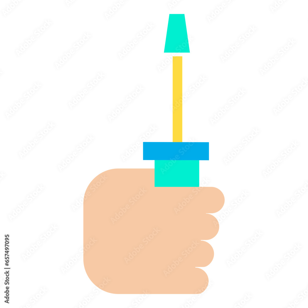 Flat Atom hand icon Flat Atom hand icon