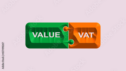 vat value added tax, a two-piece puzzle