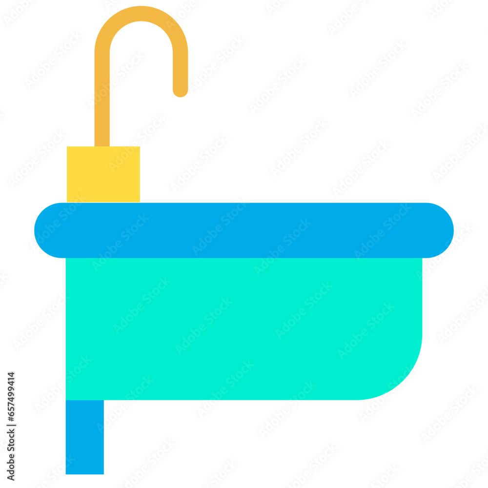 Flat Washbasin icon Flat Washbasin icon
