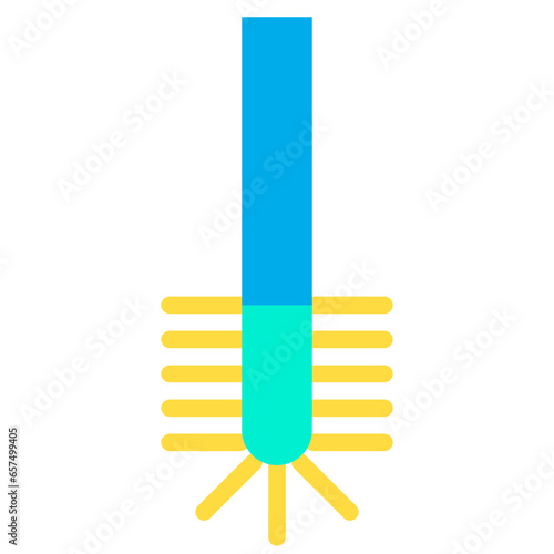 Flat Toilet brush icon