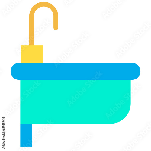 Flat Washbasin icon