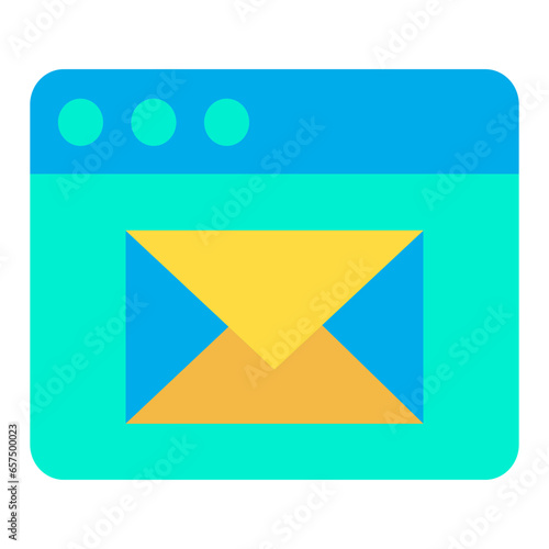 Flat  Email browser icon