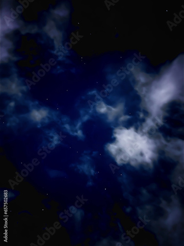 夜空に浮かぶ雲 © Mor