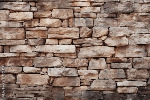 Stone wall light brown rock texture background