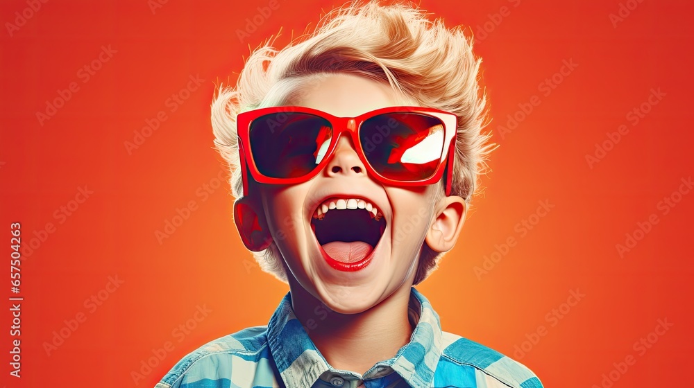 Cute little man with sunglasses Cute little man with sunglasses