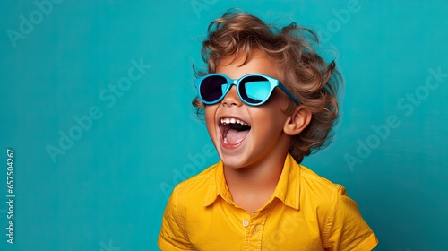 Cute little man with sunglasses © AdriFerrer